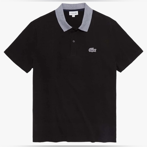Lacoste Other - Lacoste Men's Short Sleeve Mini Pique Regular Fit Caviar Croc Polo Shirt